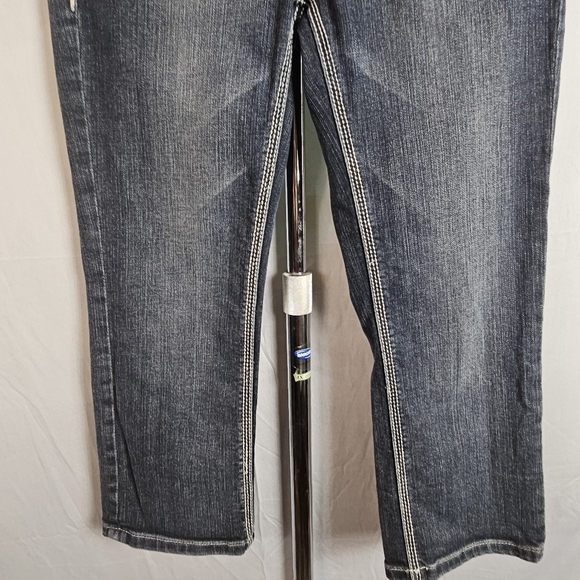 L a idol rhinestone studded bling capri jeans size 3 - Picture 4 of 15